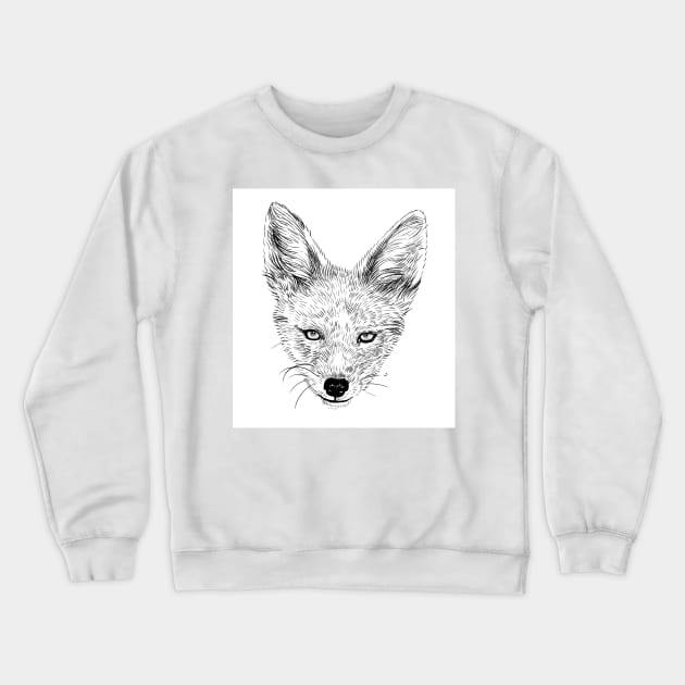 Jackal portrait Crewneck Sweatshirt by argiropulo